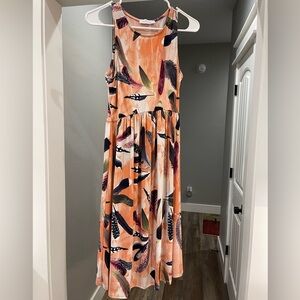 My Bump, Medium, feather print maternity dress